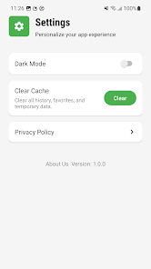 Settings Screen